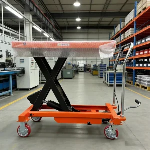 500KG 1.26M Electric Hydraulic Scissor Lift Table Lifter Goods Lift Cast Iron Trolley