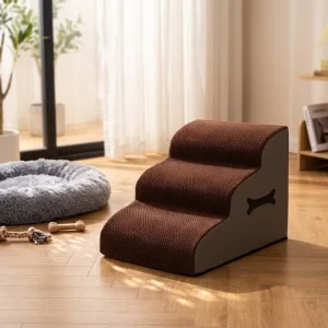 57x40x40cm Modern Portable Zipper Removable Cover Lightweight Pet Ladder Dog Stairs for Living Room Kitchen Bathroom Furniture