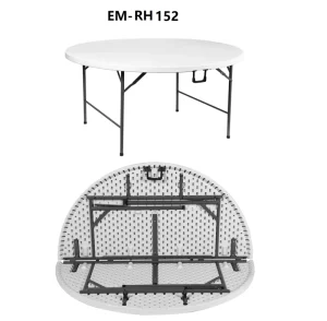 5FT Folding Round Table with HDPE Top for Outdoor Furniture