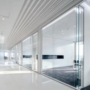 6 Aluminum Glass Cubicle Walls Office Partition Wall Panel Frosted Glass Room Partition for Commercial Meeting Booth Separation