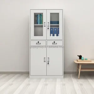 6 Door Steel Adjustable Minimalist Filing Cabinet with Durable Space Saving Design for Home Office School Supermarket Use