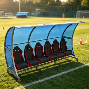 6-Seater Player Substitute Bench UV Resistant Sports Shelter For Training Ground Stadium
