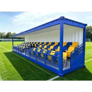 63 Seater Football Field Temporary Grandstand Outdoor Mobile Grandstand Bleachers with Roof Tribune Du Stade Conteneur