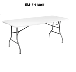 6FT Plastic Folding Table Commercial HDPE Banquet Table for Catering Events and Outdoor Use