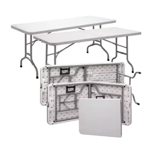 72 Inch 6 Feet 180cm Events Weddings Rectangular Portable White Plastic 4ft 5ft 6ft Folding Tables