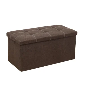 76*38*38cm Environmental Friendly Linen Folding Modern Bedroom Livingroom Furniture Entry Stool Storage Ottoman Bench