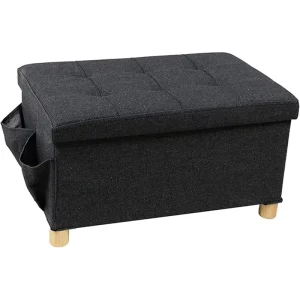 76*38*38cm Modern Foldable Non-Slip Leg Pocket Living Room Bedroom Furniture Factory Storage Bench Stool Ottoman
