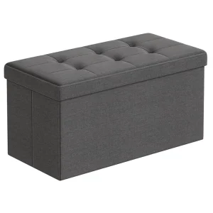 76*38*38cm Modern Large Capacity Checked Entry Foldable Home Use Living Room Bedroom Furniture Custom Storage Bench Stool School