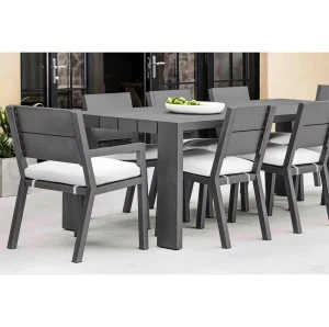 8 Seater Outdoor Restaurant Banquet Furniture Set Dining Table and Garden Aluminum Chair