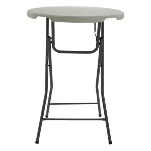 80cm High Premium Party Table White Plastic Round Bar Folding Table Garden Furniture for Camping