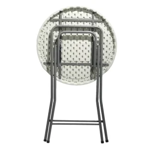 80cm High Top Party Tables White Plastic Round Bar Folding Tables for Living Room Bistro Hotel