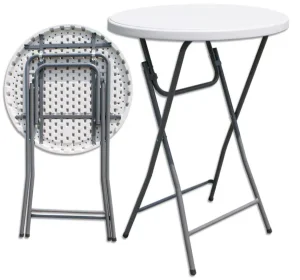 80cm Round Outdoor HDPE Plastic High Top bar Tables foldable High Top Cocktail Tables