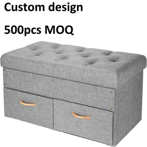 84*42*42cm Folding Custom Multi Functional Foot Rest Home Use Living Room Entry Bedroom Storage Stool Bench Ottoman