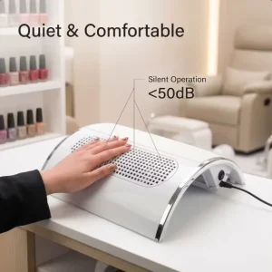 858-5 Nail Vacuum Cleaner 80W Hand Pillow Large Area Dust Absorption Equipped Two Dust Collection Bags LED