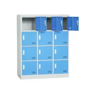 9 Door Metal Industrial Filing Cabinet for Basement Office Gym Home Furniture