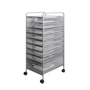 9 Drawer Mobile Metal File Cabinet A3 A4 Size Durable Carbon Steel Filing Cabinet with Casters for Office & School Storage