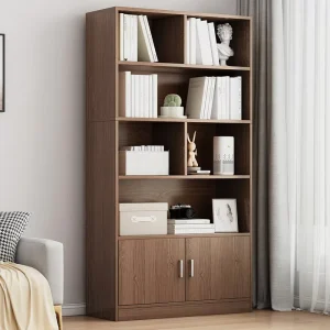 A European Office Bookshelf Modern Nordic Furniture MDF School Library Bookshelves Bookcases with Door