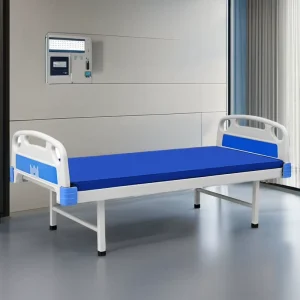 A001 Manual Adjustment Metal Frame Medical Bed with Tray Table