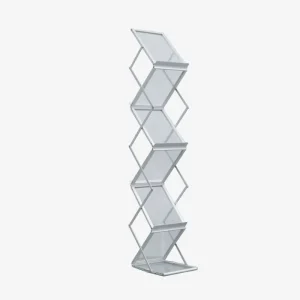 A4 Foldable Aluminum Magazine Rack