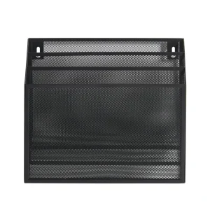 A4 Metal File Organizer Newspaper Book Magazine Document Sorting Rack Stationery Holder Wall Mounted Shelf