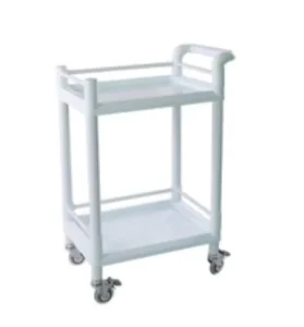 ABS 2 Layers Hospital Cleaning Cart Medical Trolley for Hospital