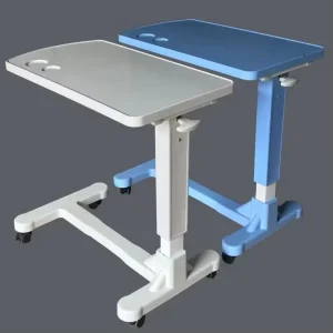 ABS Adjustable Height Mobile Dining Bedside Table Multi Functional All in One Computer Hospital Wheeled Patient Bed