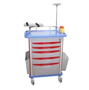 ABS Emergency Trolley Hospital Furniture Medical Equipment Trolley Emergency Trolley Cart for Hospital