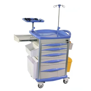 ABS Factory Directly Supply Medical Emergency Trolley for Hospital Clinic Use