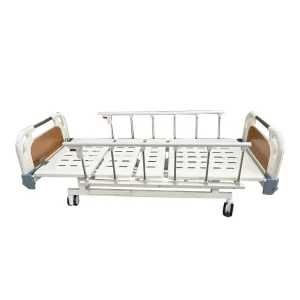 ABS Head and Foot Board Manual Two Crank Hospital Bed for Clinic and Hospital