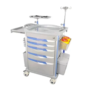 ABS Hospital Emergency Crash Cart and Surgery Trolley for Operating Room and ICU Patient Care Equipment