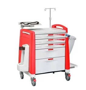 ABS Medical Emergency Rescue Trolley Hospital Crash Cart Hospital Furniture White