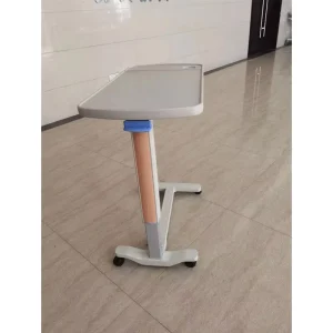 ABS Medical Over Bed Table Hospital Overbed Table Bed Tray Bedside Dining Table With Wheels