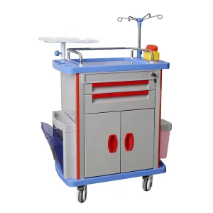 ABS Medical Trolley Emergency Anesthesia Drug Cart Hospital Furniture
