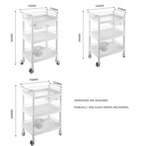 ABS Medical Trolley Hospital Storage Cart Mobile Equipment Organizer with 1 Year Warranty and Free Spare Parts for Clinical Use