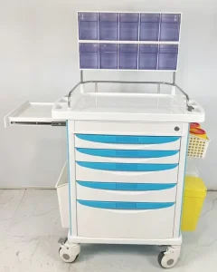 ABS Multifunction Plastic Emergency Cart Hospital Medical Care Trolley for Hospitals and Medical Facilities