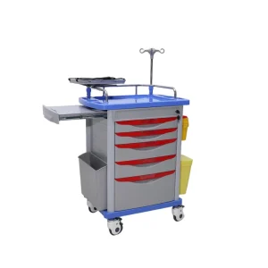ABS Nurse Emergency Room Trolley Medical Device Trolley Wheels for Hospitals Emergency Trolley
