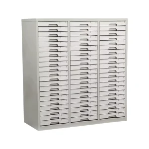ABS Plastic Light Gray White Stainless Steel Office Storage Cabinet B4 File Unit Organizer Drawers Adjustable Large Capacity