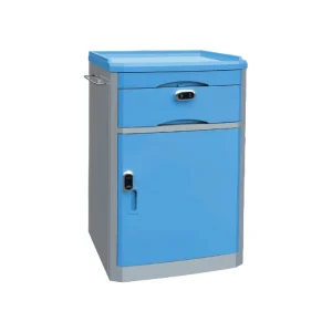 ABS Plastic Medical Bedside Cabinet with Steel Lockers Nurse Bedside Furniture for Hospital Use