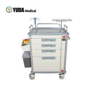 ACQ 06 Commercial Metal Multi layer Drawer Medical Cart Hospital Emergency Rescue Trolley Crash Cart Infusion IV 100