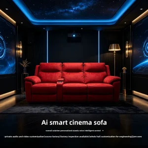 AI powered Smart Home Theater Sofa Genuine Leather Modern Minimalist Electric Multi Function Customizable Villa Audiovisual Room