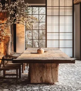 AJJ M130 Japanese Eco Friendly Solid Wood Coffee Table and Tea Table for Homestay and Hotel Use