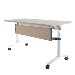 ANSI BIFMA Standard 5.91feet Modern Design Aluminium Leg Wood Top Nesting Foldable Office Conference Training Table Metal