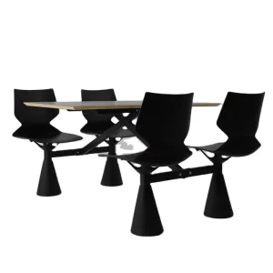 ANSI BIFMA Standard Modern Commercial Restaurant Cafe Furniture Panel Restaurant Sets Durable Eco Friendly School Mall