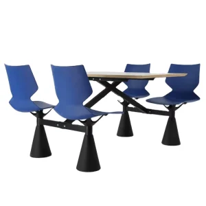 ANSI BIFMA Standard Modern Durable Steel Restaurant Cafe Table and Chair Set for Mall School Use
