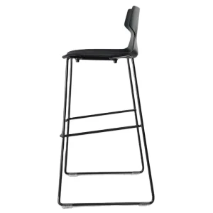 ANSI BIFMA Standard Steady Modern Plastic Stackable Bar Stool for Kitchen Home Bar School and Hospital Use
