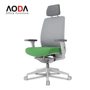 AODA Modern Adjustable Ergonomic Office Chair with Forward Tilt Function Aluminum Frame Executive Design