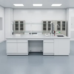 Acid Alkali Resistant Laboratory Bench with Reagent Shelf for Research Institute