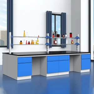 Acid Resistant Steel Laboratory Bench Waterproof Chemical Physics Furniture for School Hospital Laboratories Scientific Use