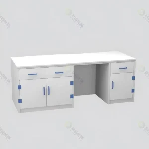 Acid and Base Resistant PP Laboratory Workbench Professional Lab Desk Workstation with Cabinets and Drawers