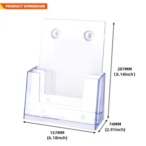 Acrylic Brochure Holder Leaflet Stand A5 Size Flyer Dispenser Freestanding Counter Menu Display